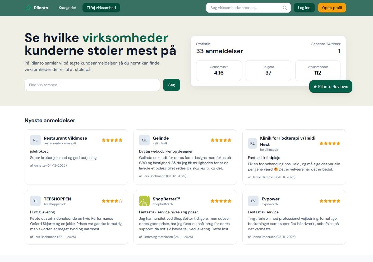 De bedste campingpladser - Se listen over de bedste pladser